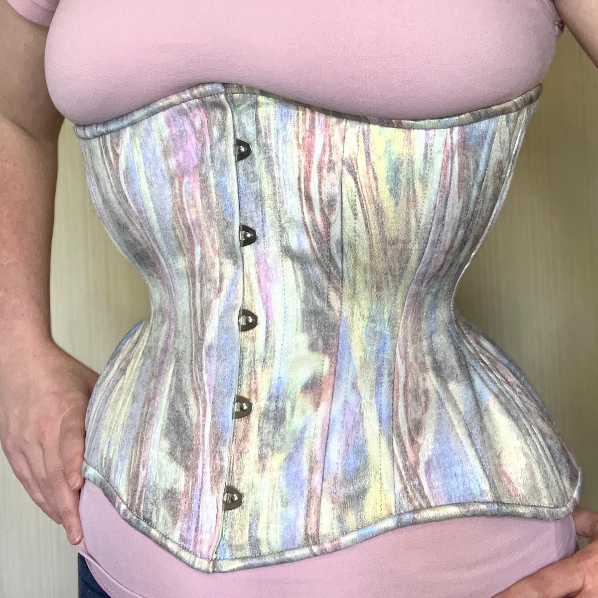 Impressionist Shimmer Cupped Corset, Gemini Silhouette, Regular