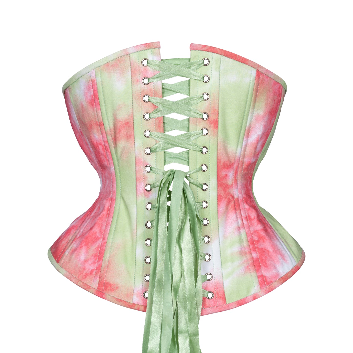 Tie-Dye Red Novice Corset, Hourglass Silhouette, Regular
