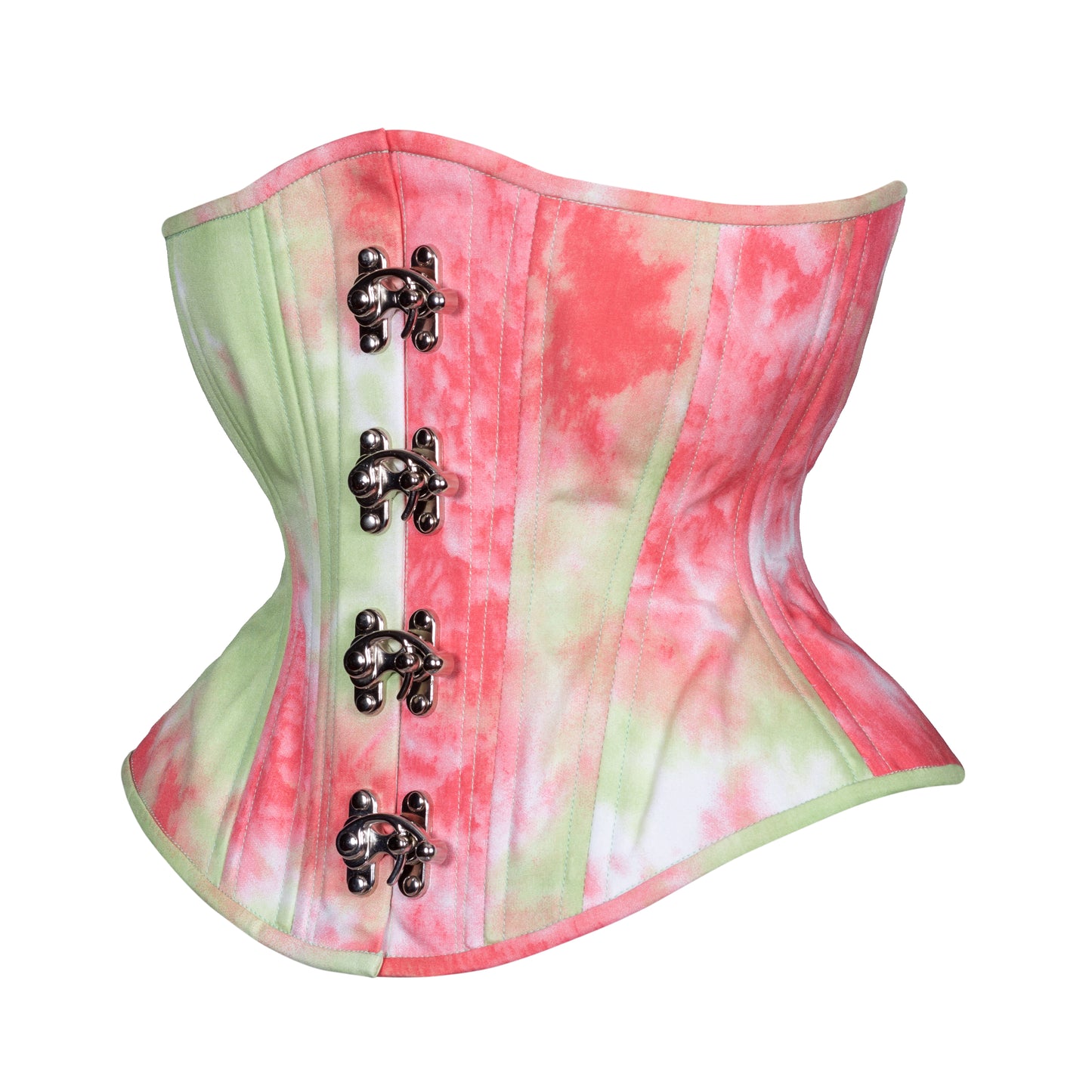 Tie-Dye Red Novice Corset, Hourglass Silhouette, Regular