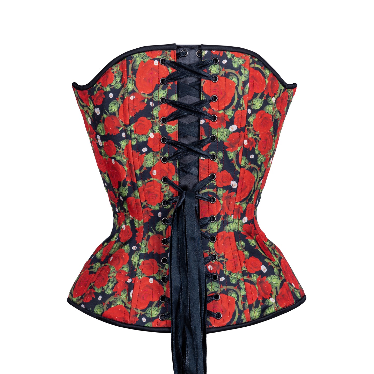 Hearts of Roses Overbust Corset, Hourglass Silhouette, Regular