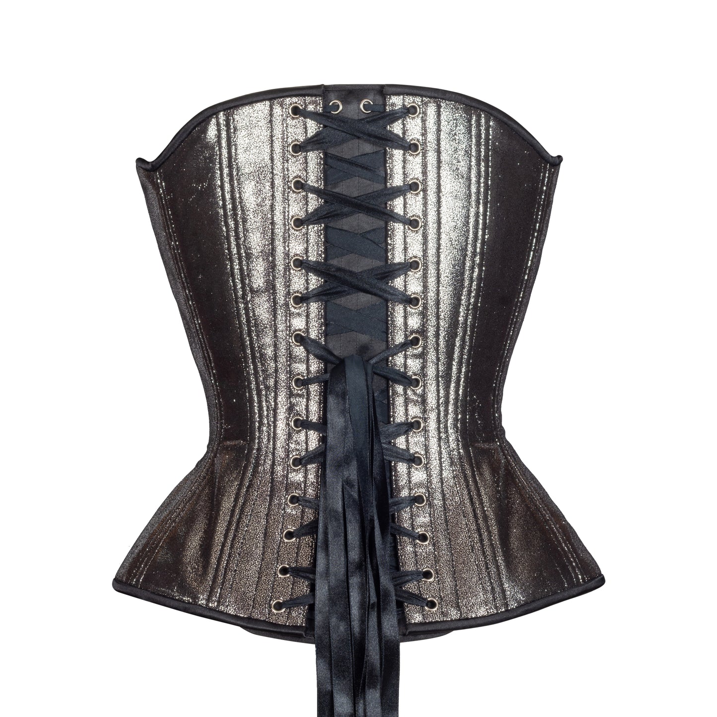 Silver Mist Overbust Corset, Hourglass Silhouette, Regular