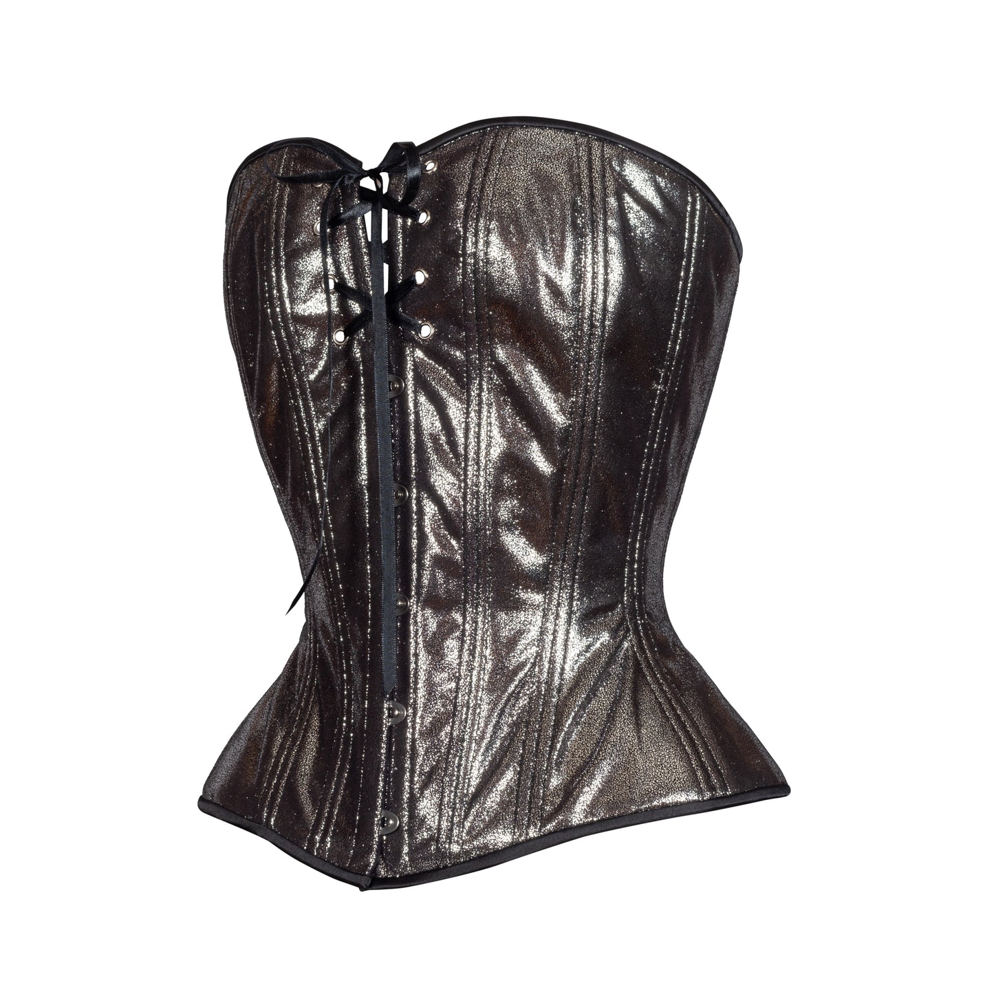 Silver Mist Overbust Corset, Hourglass Silhouette, Regular