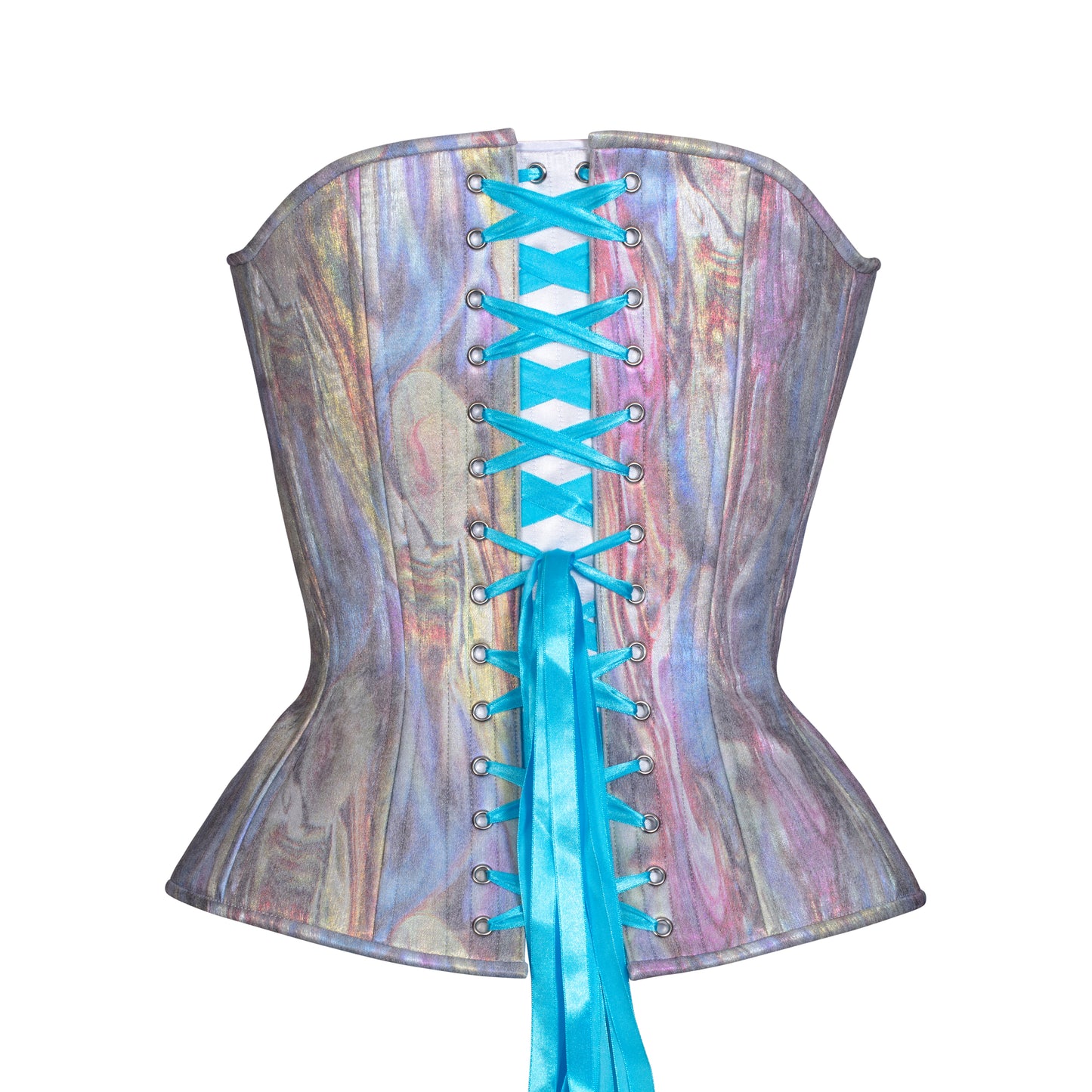 Impressionist Shimmer Overbust Corset, Hourglass Silhouette, Regular