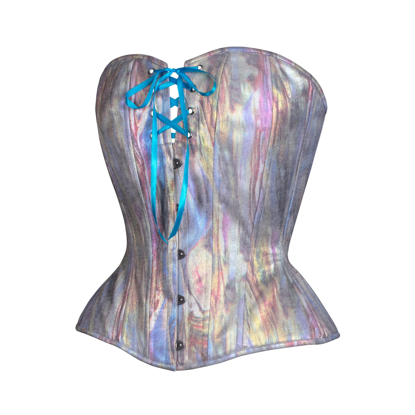 Impressionist Shimmer Overbust Corset, Hourglass Silhouette, Regular