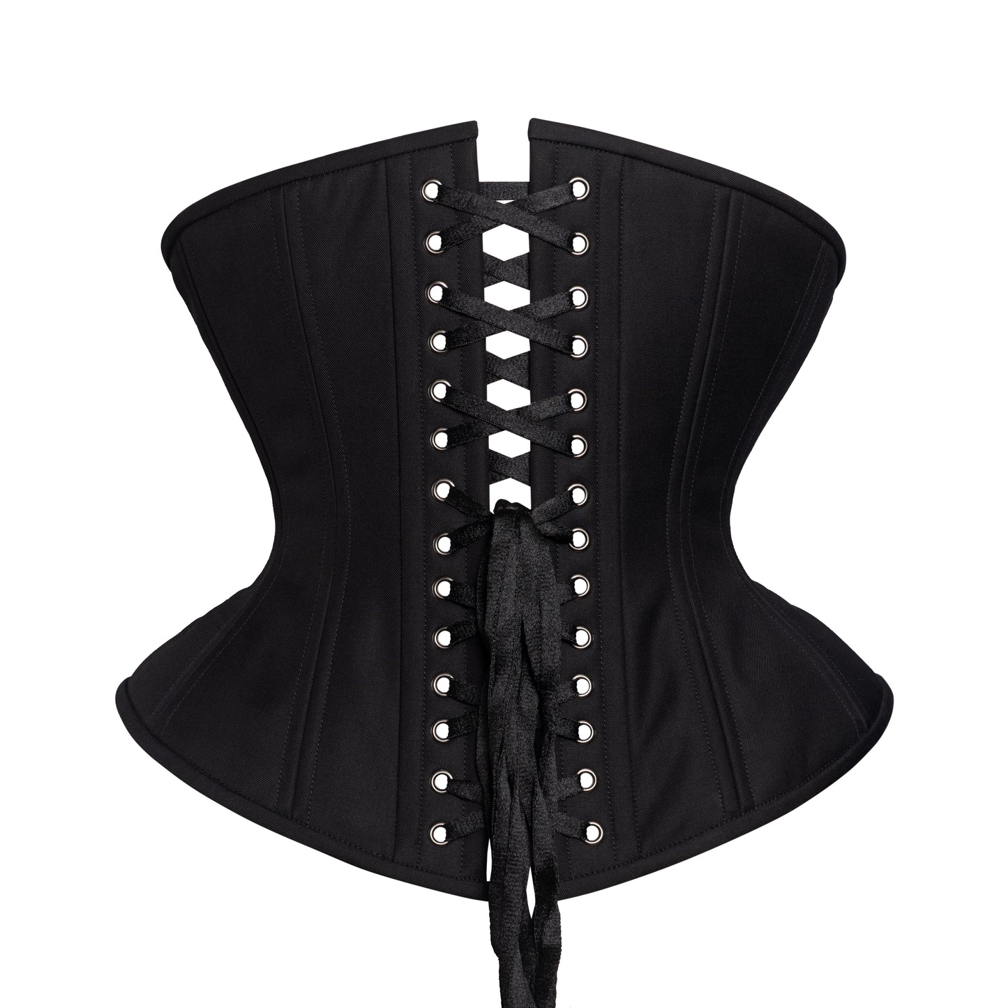 UFR Black Cashmere Corset, Funnel Rib Silhouette, Regular