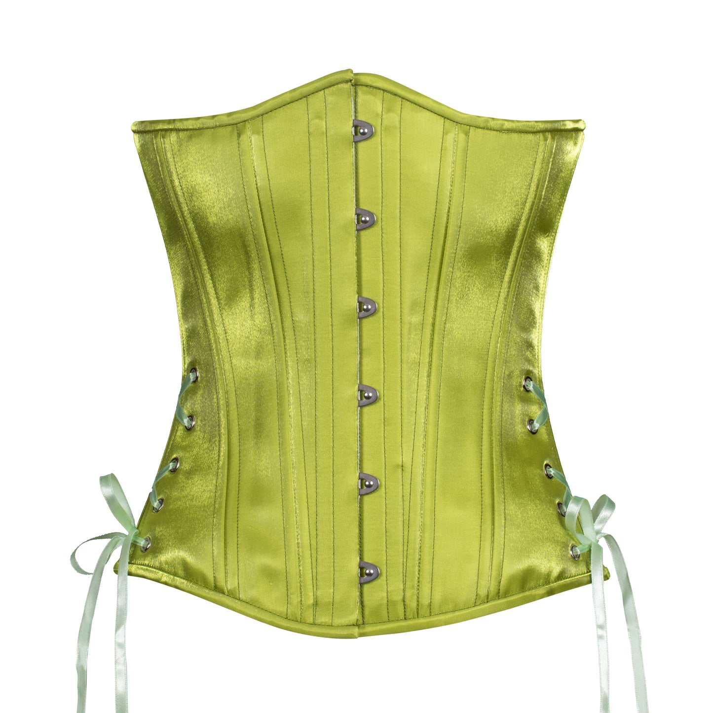 Green Fairy Corset, Slim Silhouette, Long