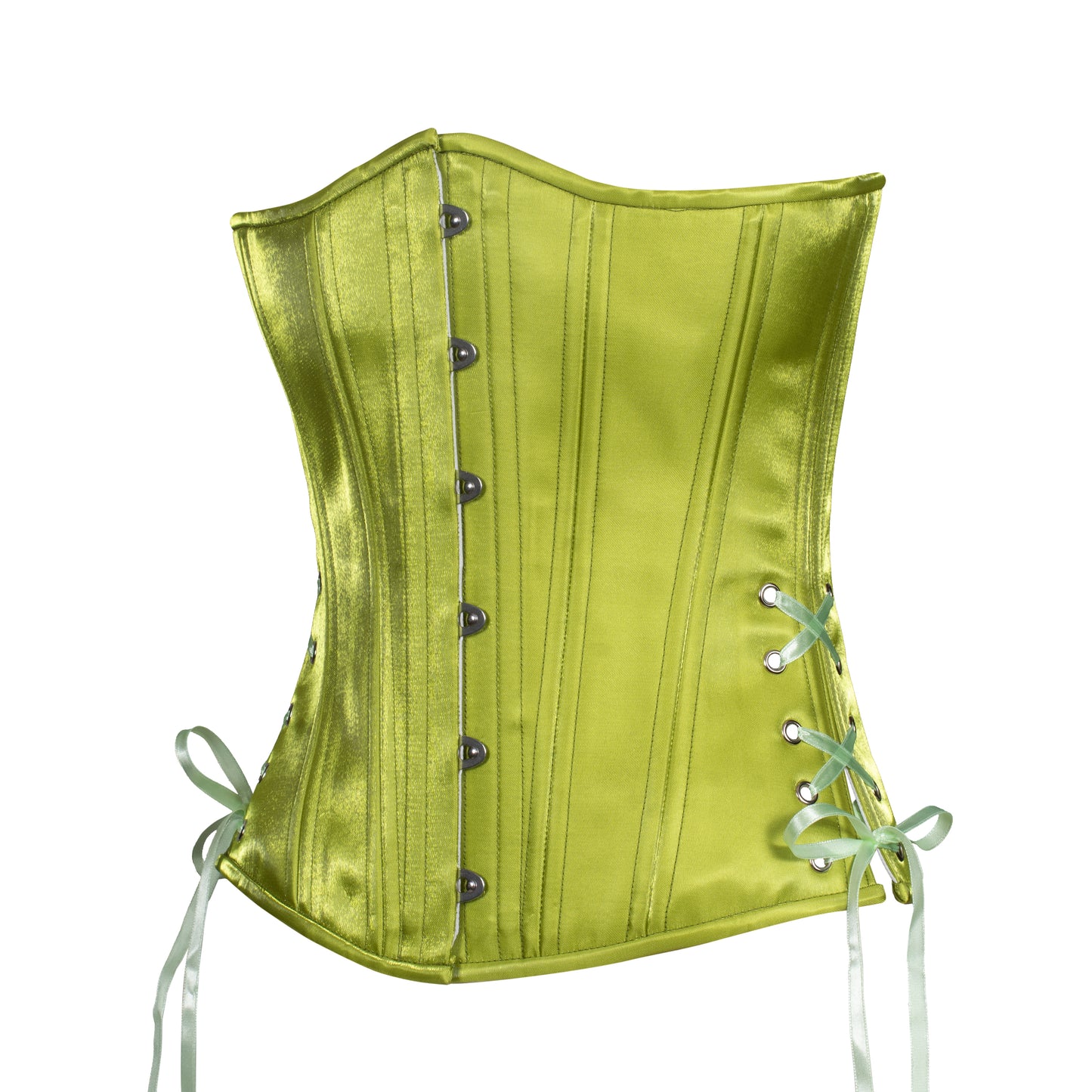 Green Fairy Corset, Slim Silhouette, Long