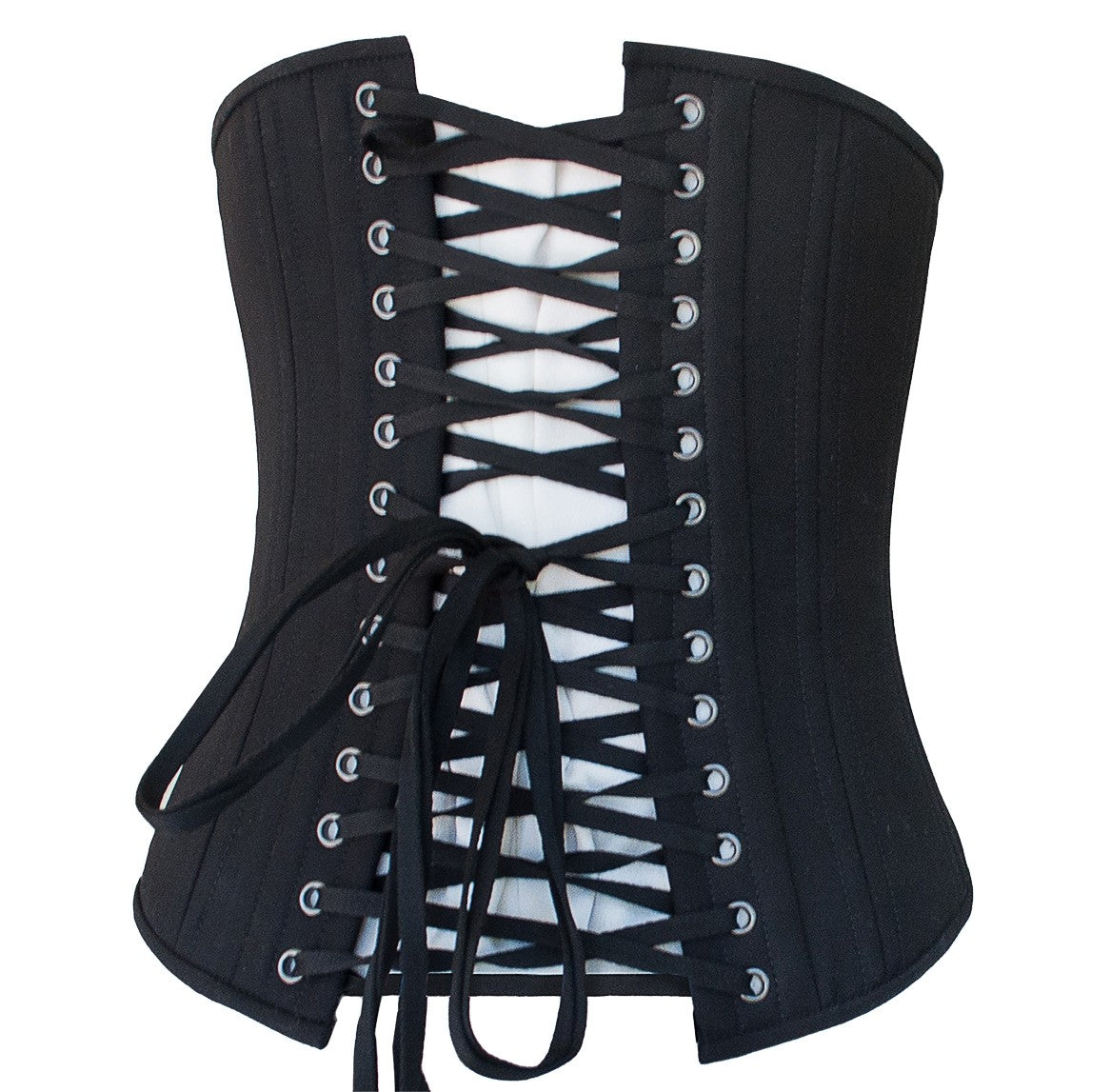 Black Cashmere Corset, Slim Silhouette, Regular