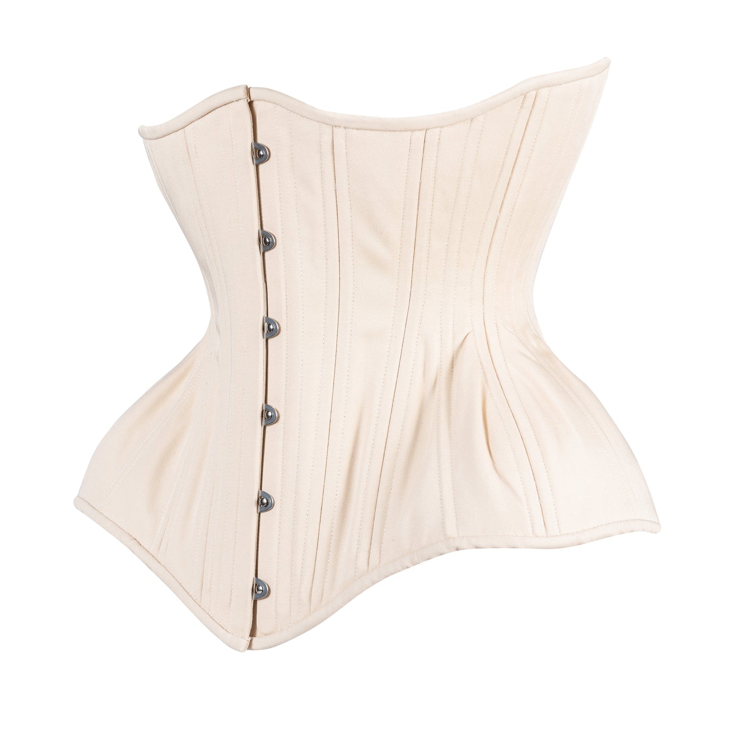 Beige Cotton Straight Corset, Gemini Silhouette, Long