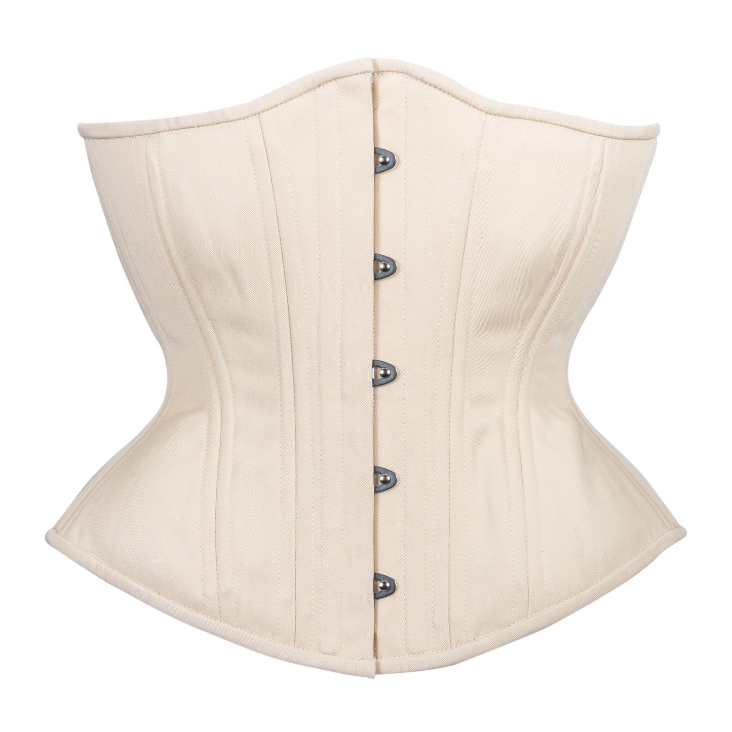 Beige Cotton Novice Corset, Hourglass Silhouette, Regular