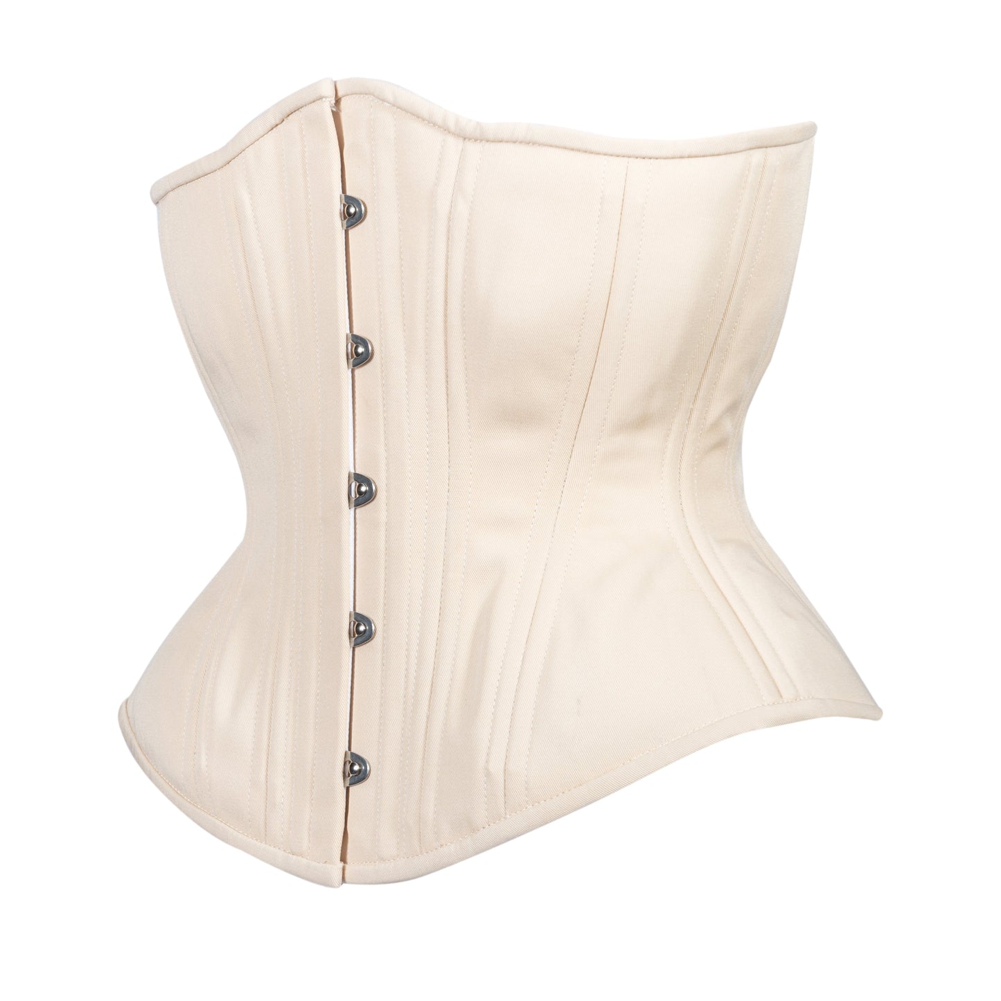 Beige Cotton Novice Corset, Hourglass Silhouette, Regular