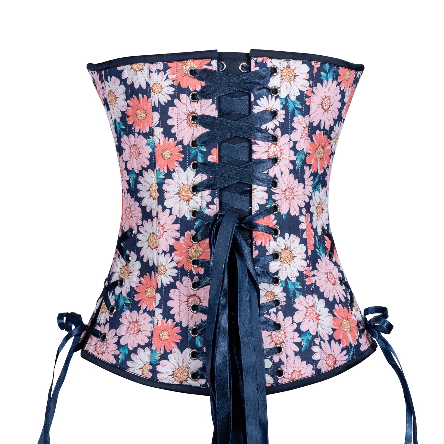 Satin Daisies Overbust Corset, Slim Silhouette, Regular