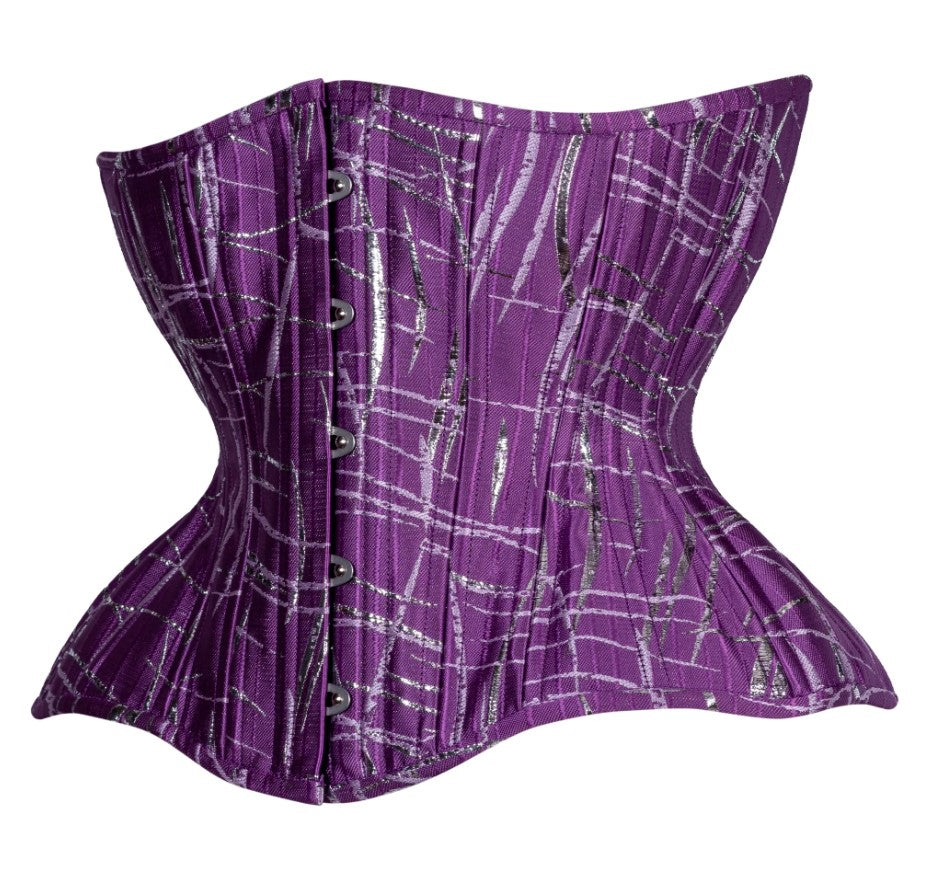 Abstract in Purple Cupped Corset, Gemini Silhouette, Regular