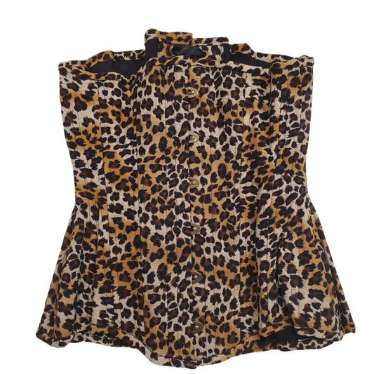 Leopard Spots Cupped Corset, Gemini Silhouette, Long