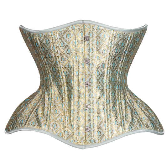 Gilded Versailles in Blue Gemini Corset, Straight Rib, Regular