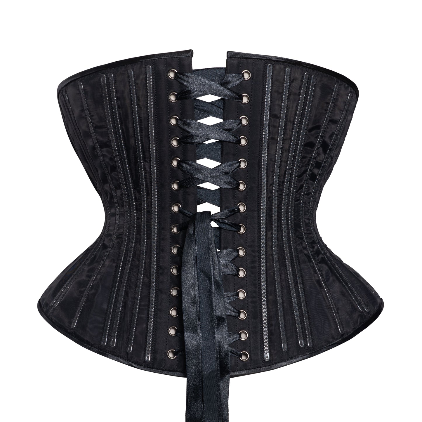 UFR Black Fine Mesh No Line Corset, Funnel Rib Silhouette, Regular