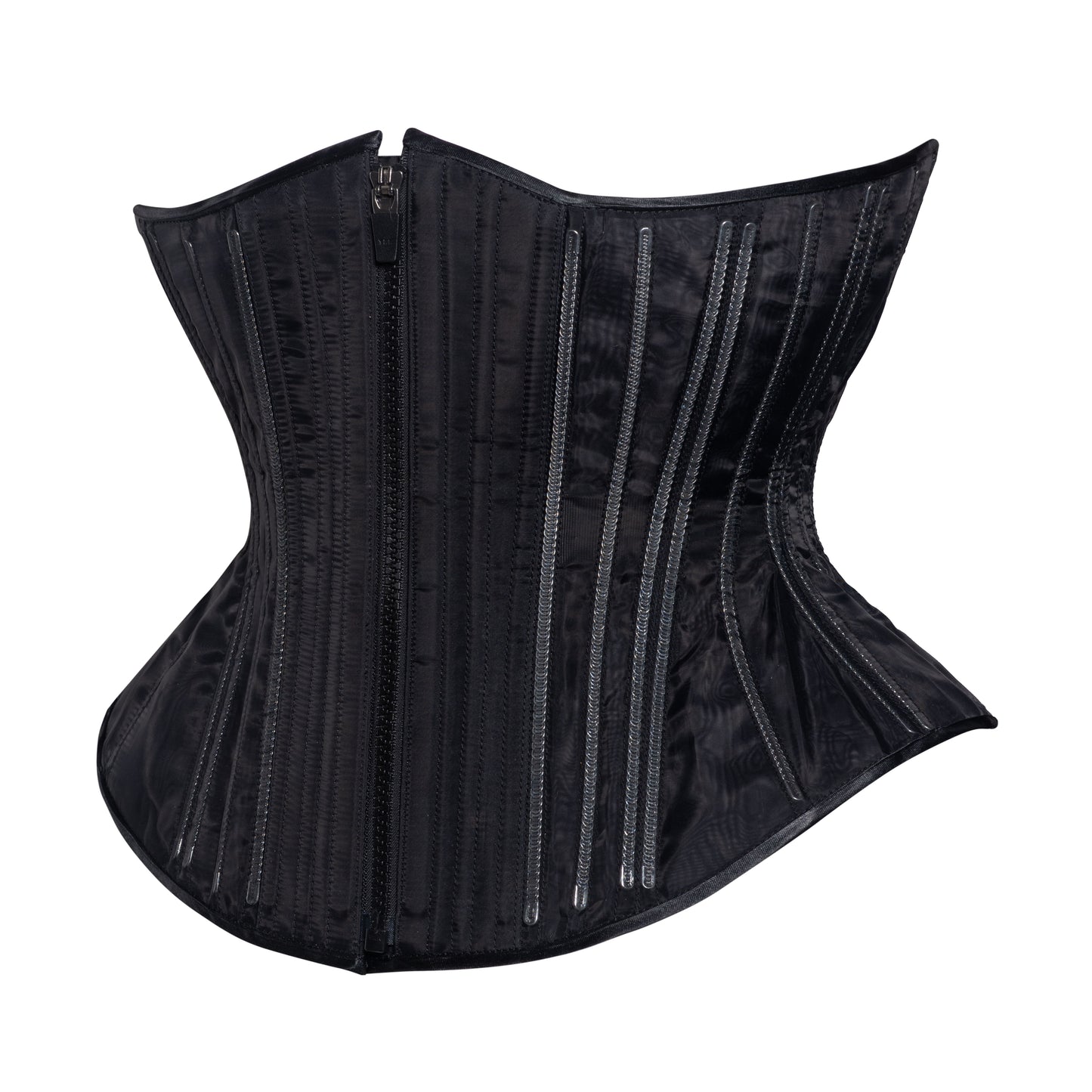 UFR Black Fine Mesh No Line Corset, Funnel Rib Silhouette, Regular