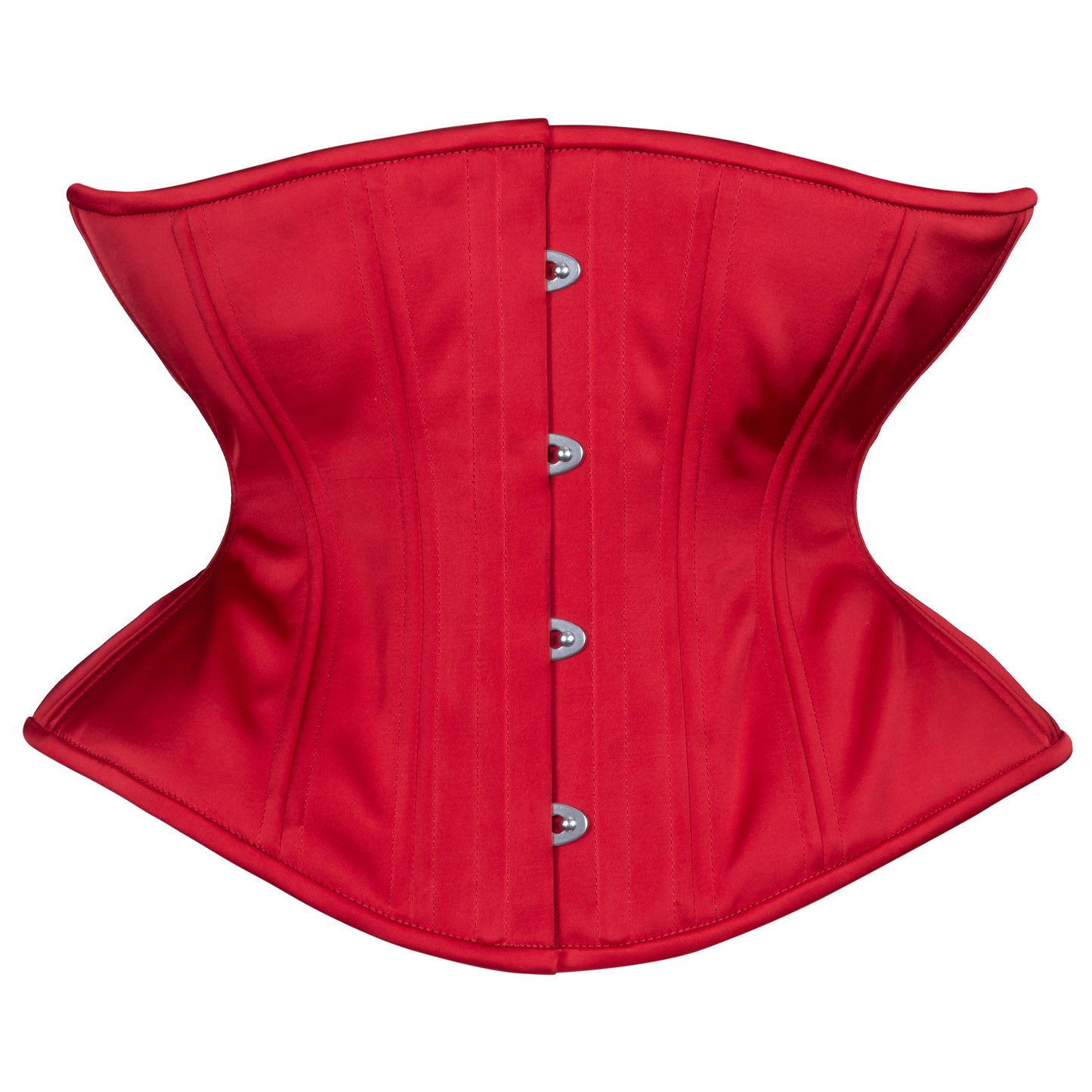 Lipstick Red Satin Corset, Libra Silhouette, Regular