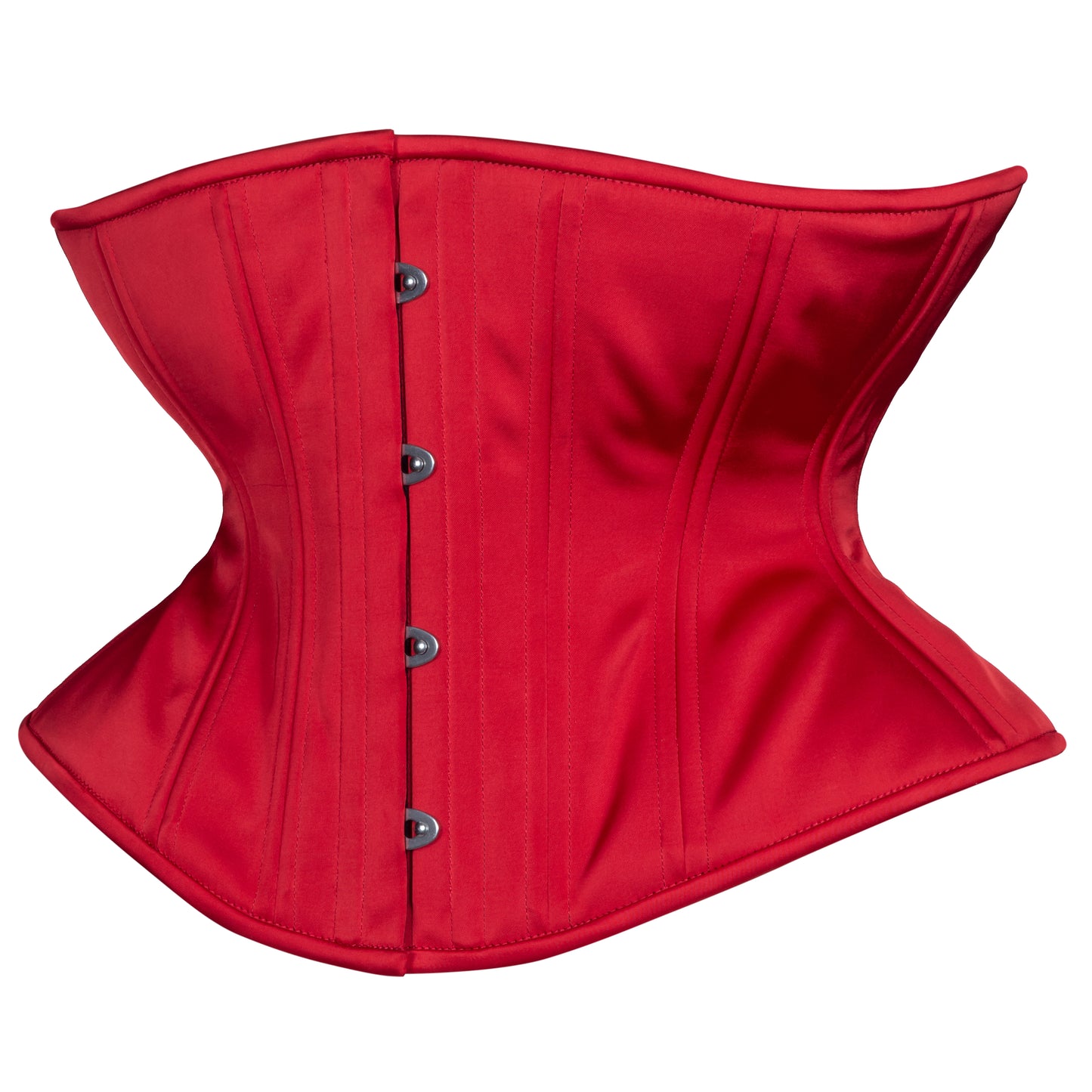 Lipstick Red Satin Corset, Libra Silhouette, Regular