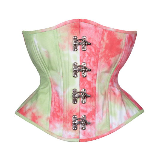 Tie-Dye Red Novice Corset, Hourglass Silhouette, Regular