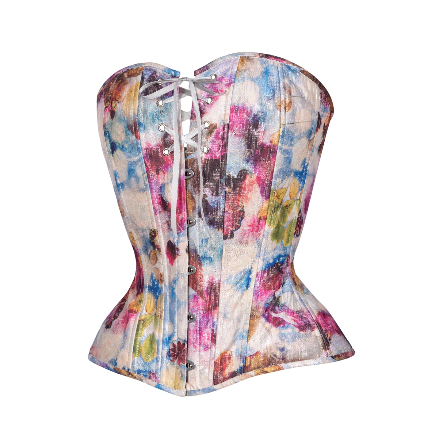 Floral Impressions Overbust Corset, Hourglass Silhouette, Regular