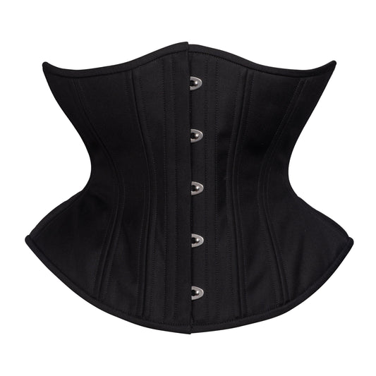 UFR Black Cashmere Corset, Funnel Rib Silhouette, Regular