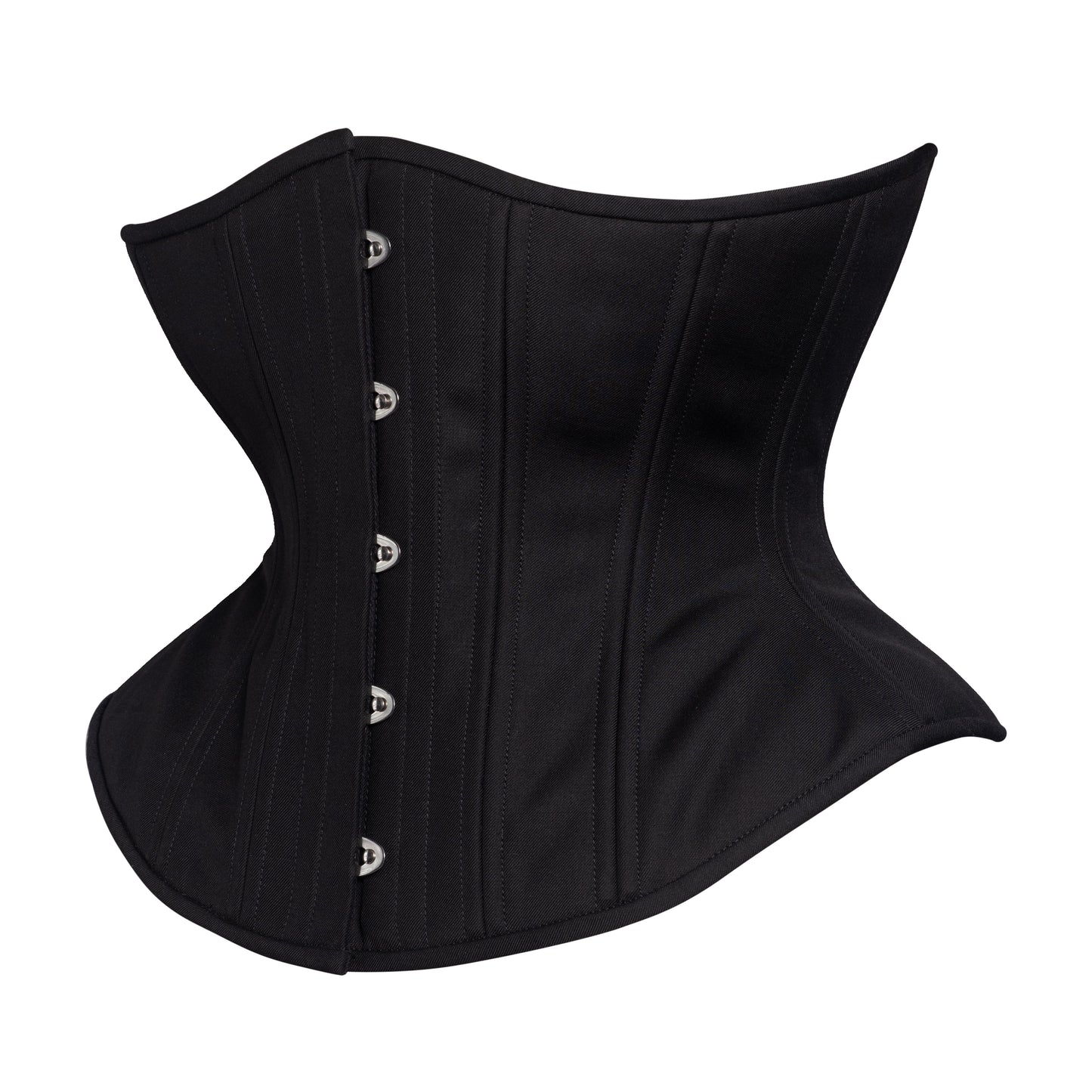 UFR Black Cashmere Corset, Funnel Rib Silhouette, Regular