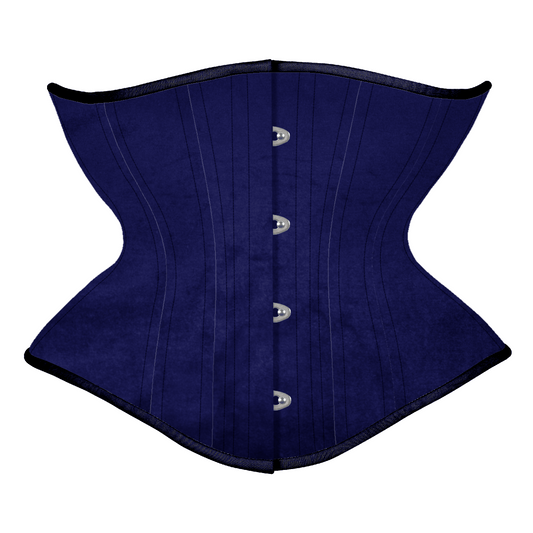 Blue Velvet Corset, Libra Silhouette, Regular