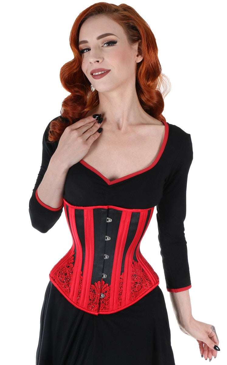Black with Red Sparkles Corset, Hourglass Silhouette, Regular – Timeless  Returns