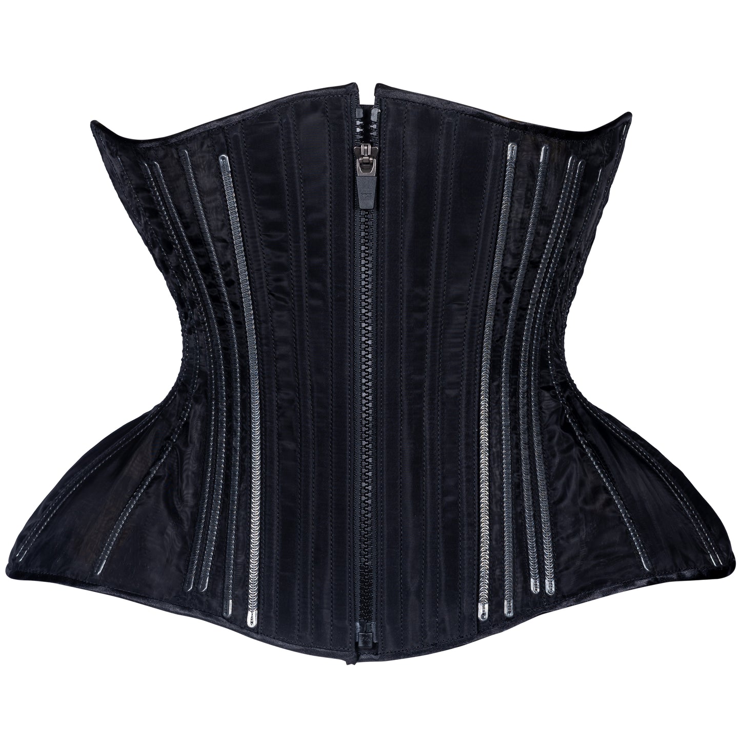 Black Fine Mesh No Line Corset, Gemini Straight Silhouette, Regular